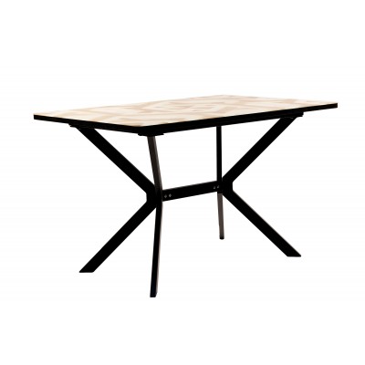 Стол ВВР Миллер 3D 5/черный №7, стекло ф/п 120/80